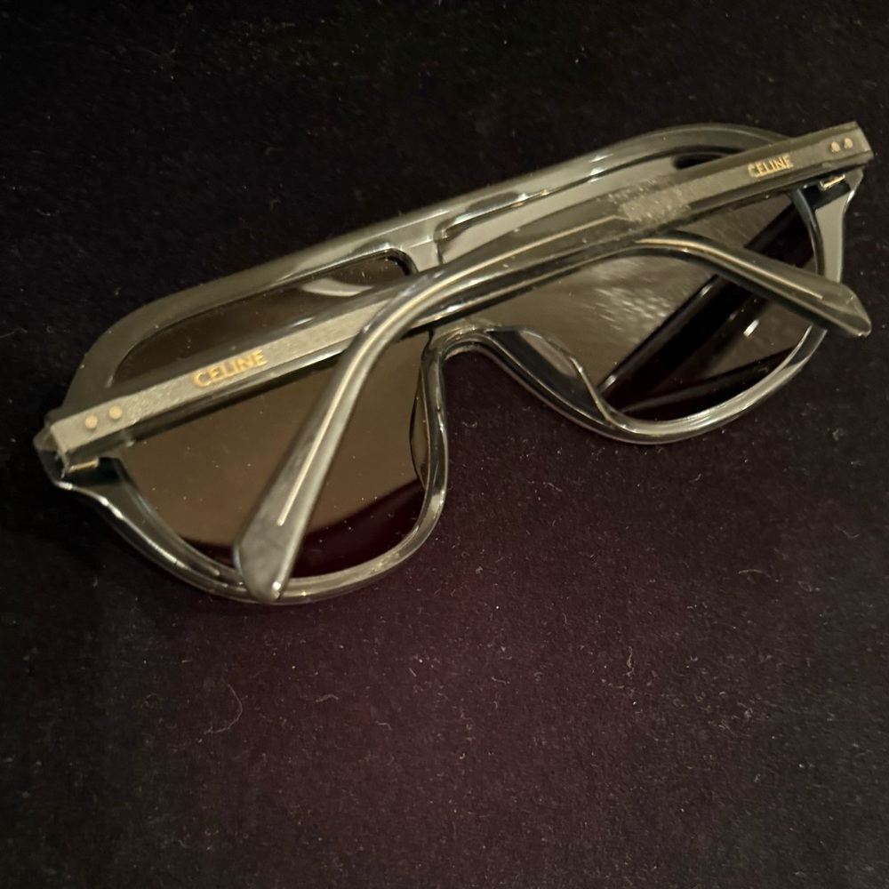 Celine Blue/Grey Shield Aviator Sunglasses - Picture 4 of 10